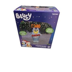 Gemmy Bluey Christmas Cracker 3.5 Ft Lighted Christmas Inflatable Yard Decor New